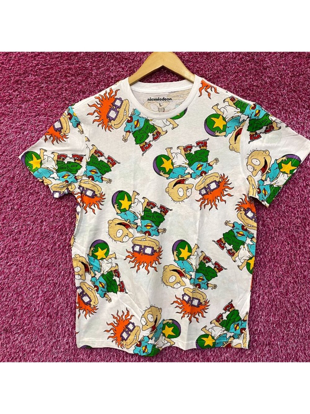 Rugrats Tommy and Chucky all over print Tshirts size Large